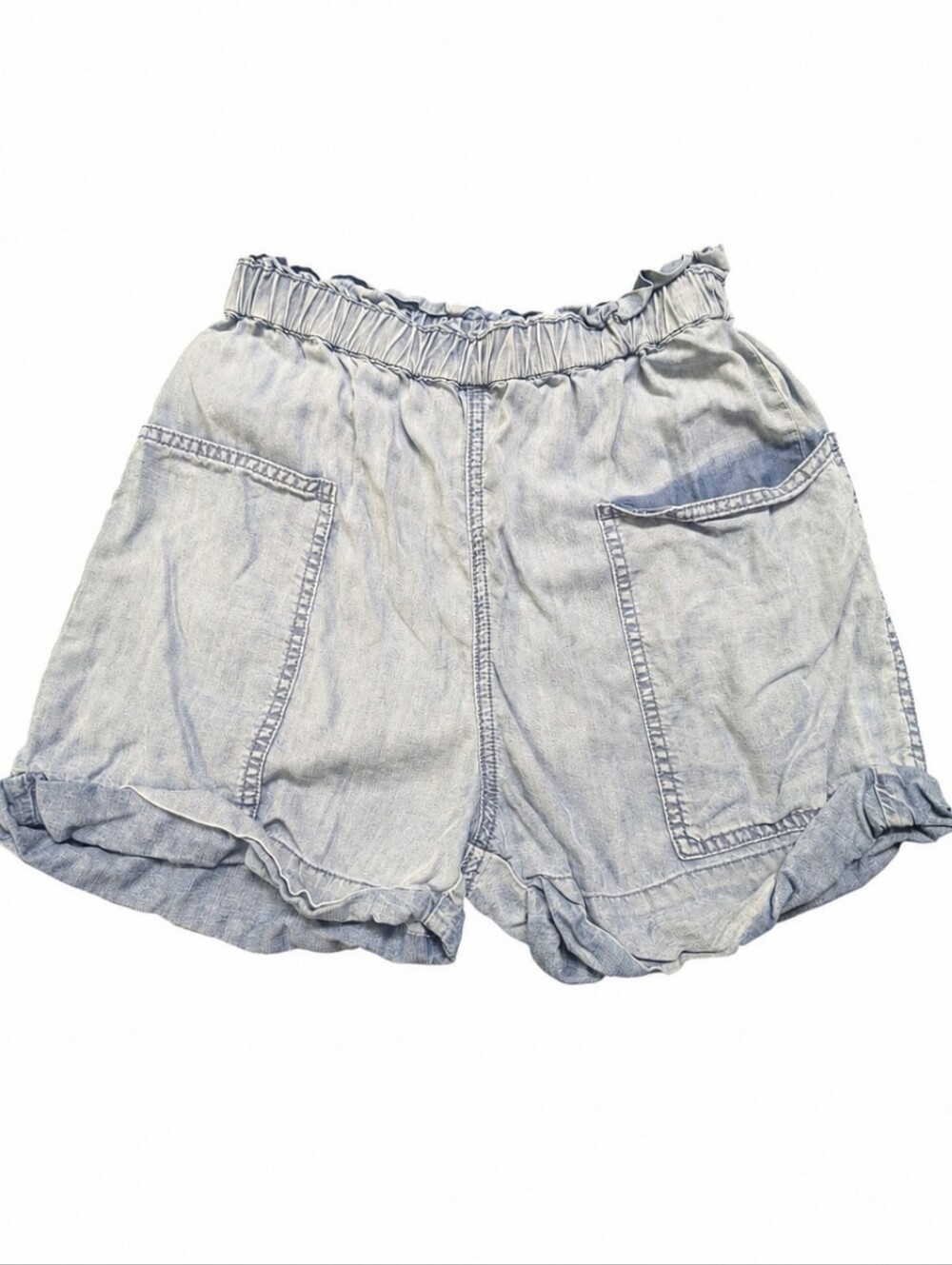 Wilfred Light Blue Elastic Waist Denim Shorts Size S